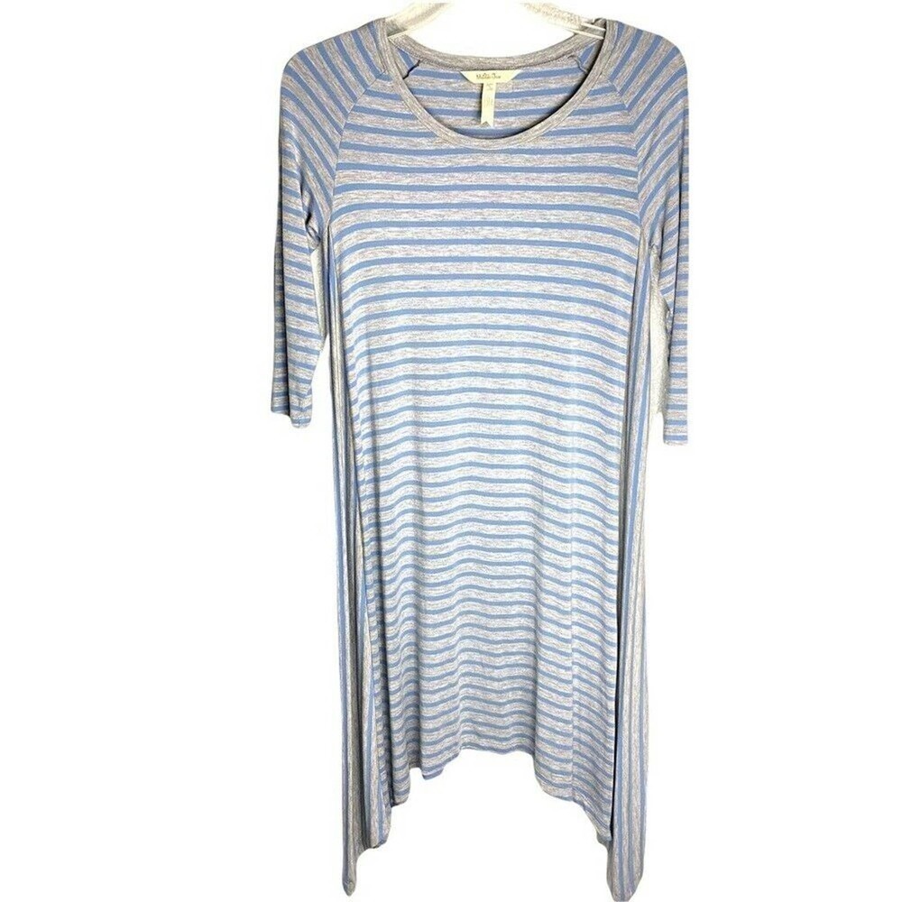 Matilda Jane Her Majesty T-Shirt Tunic Dress Asymmetrical Stripes‎ size Small - Picture 3 of 12